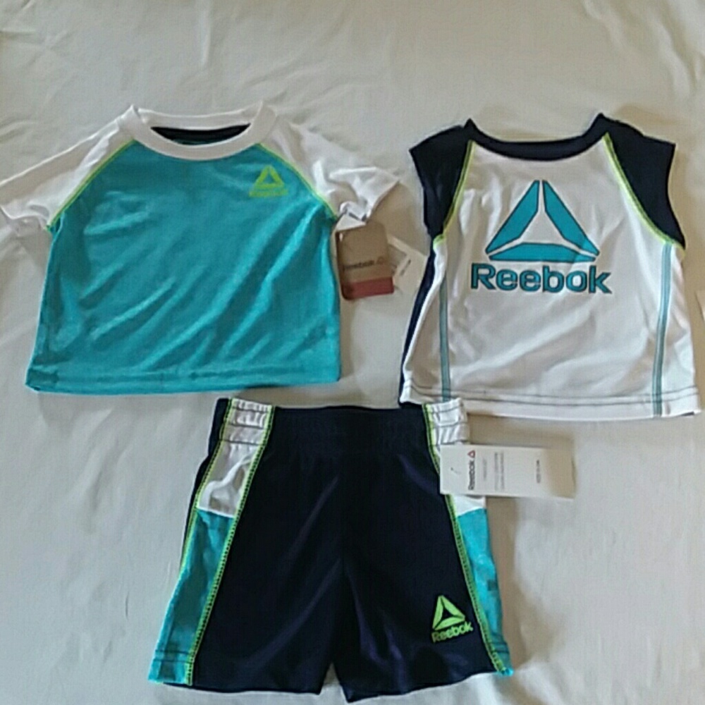 NWT Reebok 3 piece short outfit.